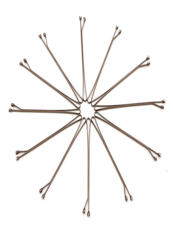 دوفاش دبابيس شعر دوفاش مستقيمة، 5 سم/2 بوصة، بنية اللون، دبابيس شعر مسطحة، إكسسوارات شعر مزخرفة للنساء والفتيات - 60 دبوس/بطاقة - Image 2