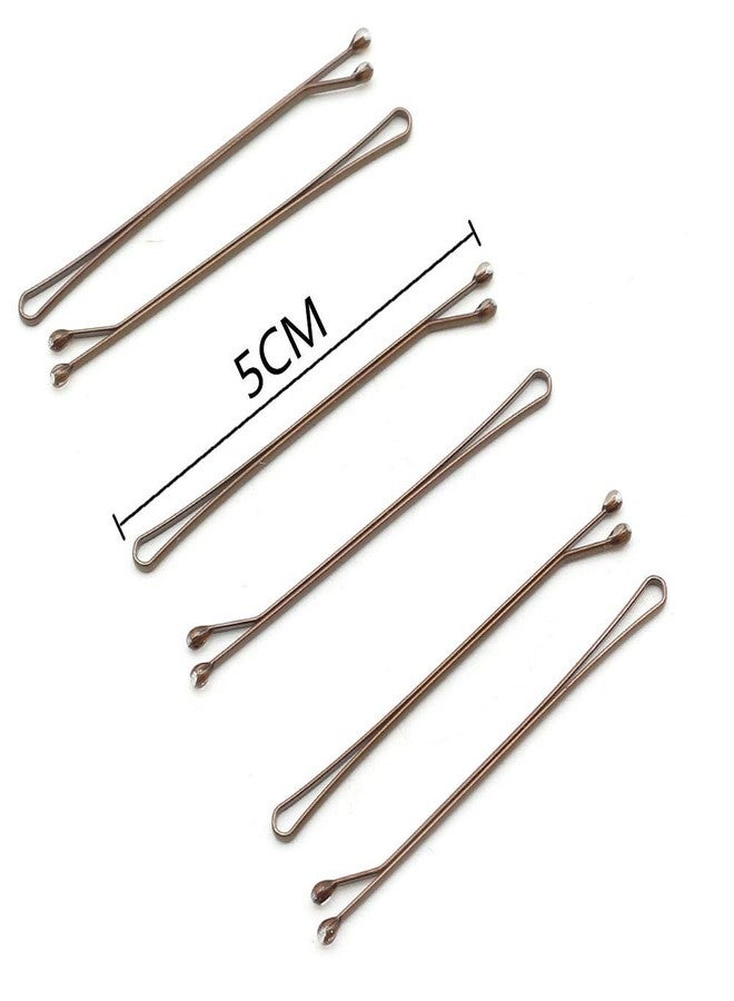 دوفاش دبابيس شعر دوفاش مستقيمة، 5 سم/2 بوصة، بنية اللون، دبابيس شعر مسطحة، إكسسوارات شعر مزخرفة للنساء والفتيات - 60 دبوس/بطاقة - Image 3