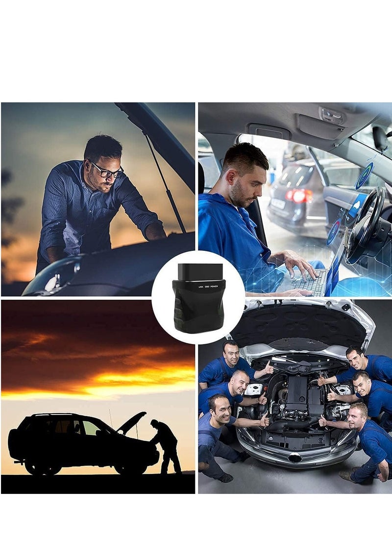 SYOSI - قارئ أكواد تشخيص OBD2 Bluetooth 4.0 لأجهزة iPhone وiOS وAndroid وiPad وPC وأداة فحص تشخيصية OBD II لفحص أضواء المحرك مستقرة وسريعة - Image 1
