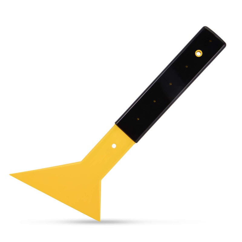 ممسحة بلاستيكية Ehdis بمقبض مطاطي أسود لجميع أنواع الأفلام الملونة، الملصقات، التعبئة، التنظيف 12.8" x 5"