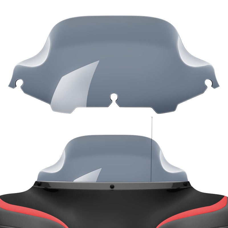Amazicha 8 Smoke Wave Windshield Windscreen Compatible for 19962013 Harley Davidson Touring Street GlideElectra GlideTri Glide FLHT FLHX FLHTCU FLHTC FLHTK Tint