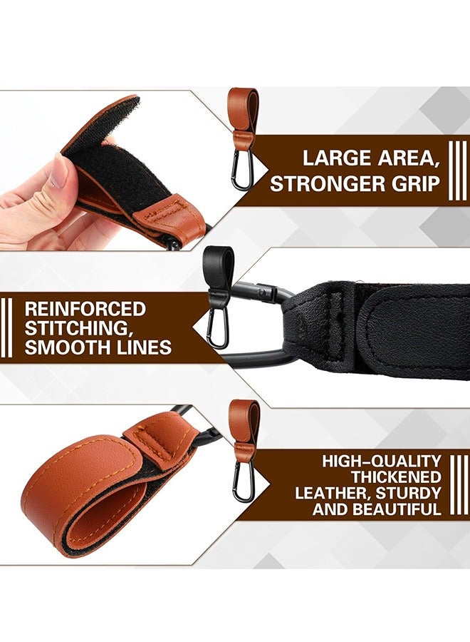 بيبي لاند خطافات عربة الأطفال ومشابك حقيبة عربة الأطفال القابلة للتعديل لتعليق حقائب الحفاضات أو حقيبة التسوق(2 اسود/2 بني) - Image 5