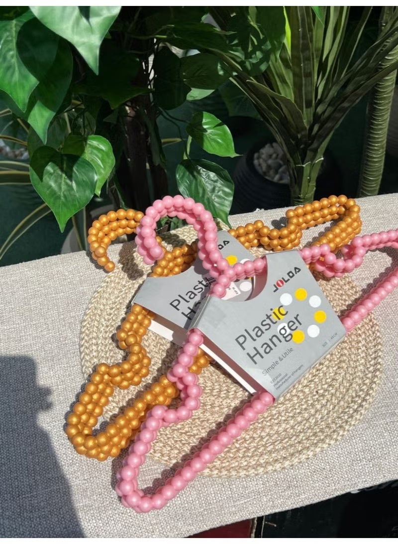 شماعات من البلاستيك علي شكل خرز رائعة الملابس الداخلية والبلوزات الخفيفة في الخزانة، 6 قطع- متعدد الالوان - Image 5