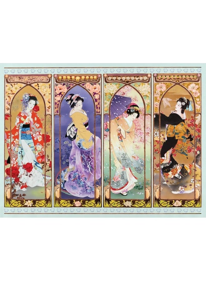 Bits and Pieces 500 Piece Jigsaw Puzzle for Adults Oriental Gate Quilt Geisha Jigsaw Puzzle by Artist Haruyo Morita Completed Puzzle Size 18 x 24 - Image 5