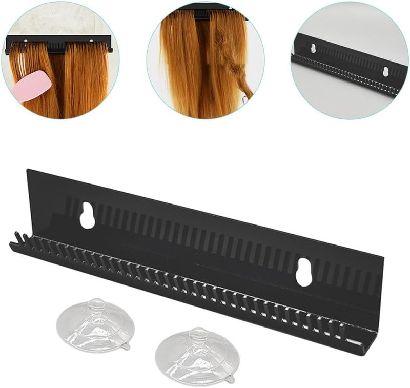 Upgraded general grade quality Mikinona Portable Hair Extension Display Rack Wig Stand Holder for Styling Training and Storage Professional Salon and Home Use Lightweight and Easy to Carry in Black Storage transit efficiency build Sufficient order stock Heavy load resistant Integrated practical design Intra-city fast distribution Natural tone color options Varied dimensions Global assemble options Moisture wear upgraded quality Local available supply All choice modern design Globally engineered build Anti topple design Fixed & portable compatible Hardness boosted processed substance Multi stock guarantee supply Flexible use switching General standard crafted Upgraded simple practical design Balanced structure Safe material Safe silicone build Odor resistant Light & sturdy - Image 2