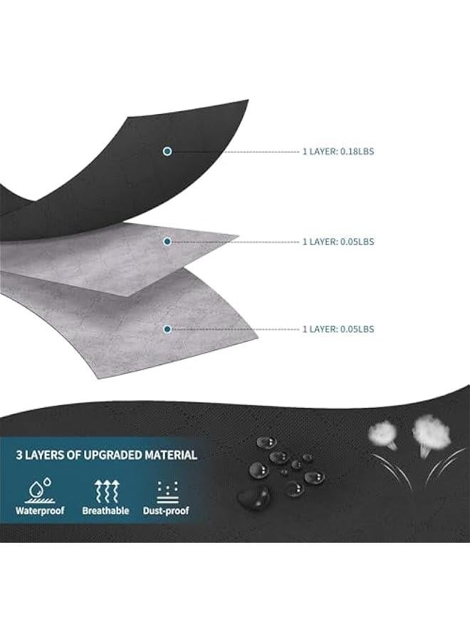 هوكور حقائب تخزين كبيرة من هوكور، صناديق تخزين الملابس، صناديق تخزين قابلة للطي، حاويات تخزين مع مقابض متينة، قماش سميك للبطانيات واللحاف والملابس والمفروشات (اسود) - Image 5