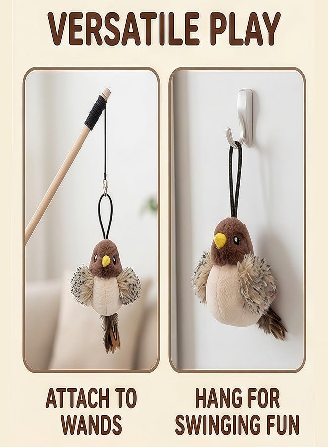 Walfront Interactive Cat Toy - Realistic Sparrow Shape with Sound, Safe & Eco-Friendly Material, Perfect for Biting and Pouncing, Engaging Fun for Cats, Ideal for Indoor Play and Cat Owners - Image 4