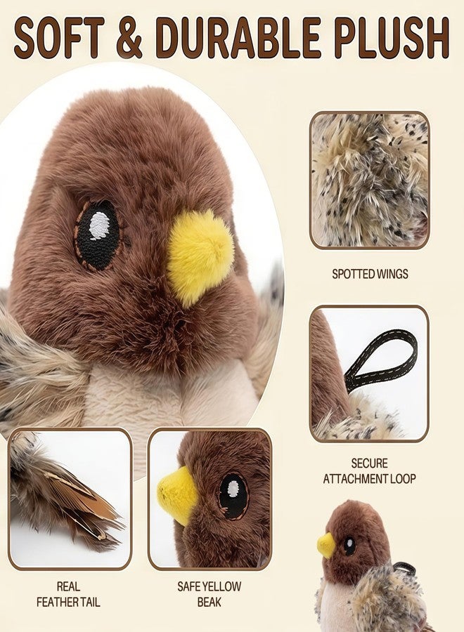 Walfront Interactive Cat Toy - Realistic Sparrow Shape with Sound, Safe & Eco-Friendly Material, Perfect for Biting and Pouncing, Engaging Fun for Cats, Ideal for Indoor Play and Cat Owners - Image 2