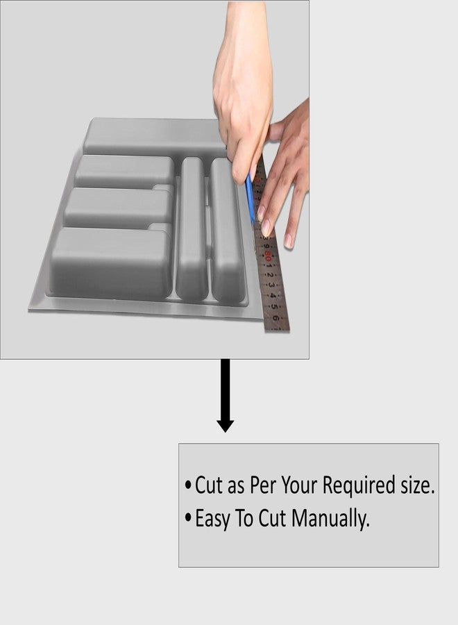 RAB PVC Cutlery tray for Kitchen Drawer/Cosmetic Stationary Storage Organizer for Modular Kitchen Basket(Code:-PVC Cutlery, Size:- 21"X 20", 600MM, Pack of 1 PCS) - Image 5