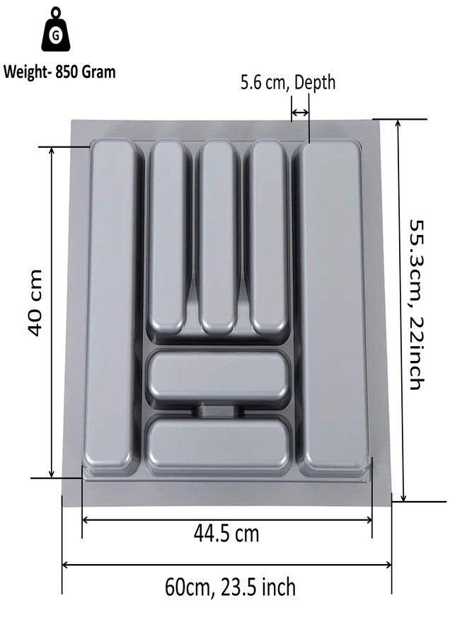 RAB PVC Cutlery tray for Kitchen Drawer/Cosmetic Stationary Storage Organizer for Modular Kitchen Basket(Code:-PVC Cutlery, Size:- 21"X 20", 600MM, Pack of 1 PCS) - Image 3