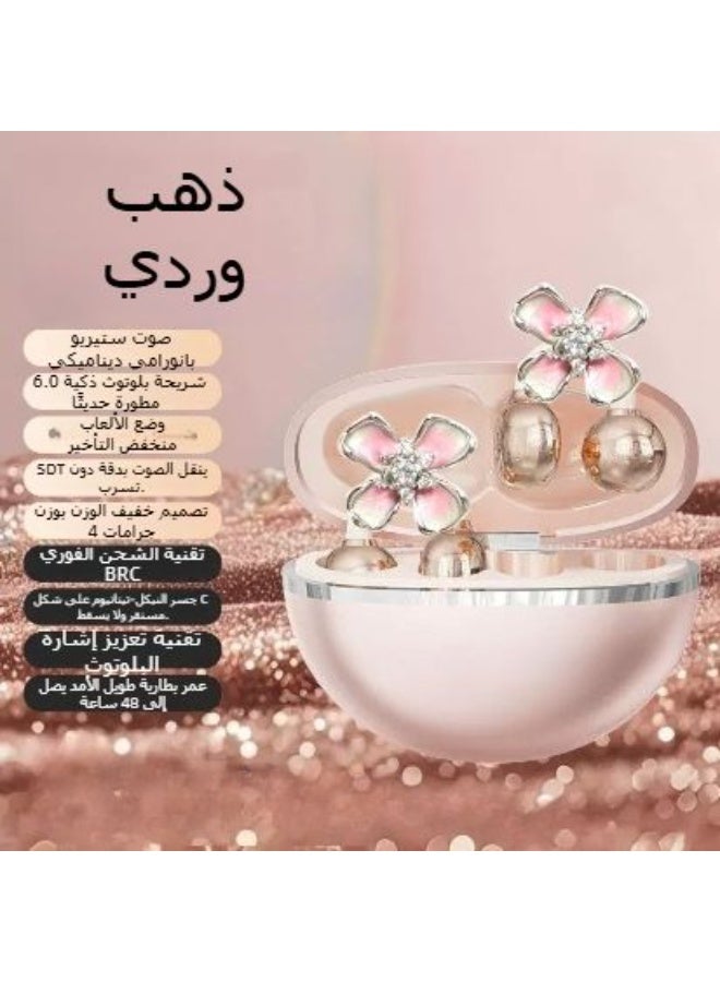 جي لي ريو Jliyru Clip On Earbuds Open Ear Wireless Headphones With four-leaf Clover Earring Desig 120 g