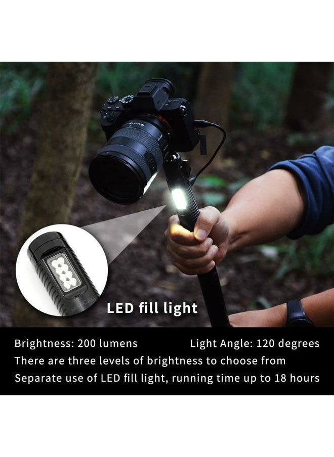 MAXCAM Light Battery Power Tripod Accessories Kit for Sony Camera, Bundle Includes Battery Power Grip + LED Fill Light + Aluminum Alloy Tripod + Mini Ball Head  - Image 3
