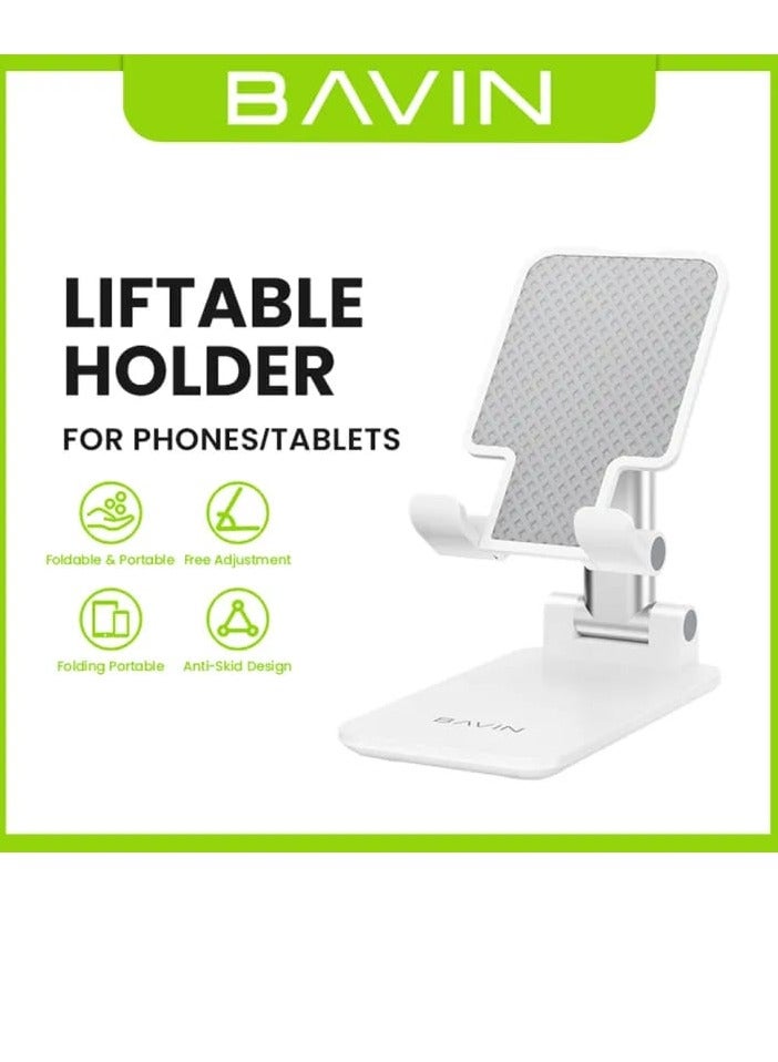 Bavin PS19 Foldable Mobile Phone Holder Aluminum Alloy Adjustable Desktop Phone Stand - Image 1