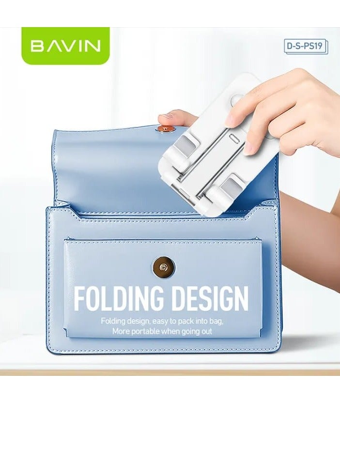 Bavin PS19 Foldable Mobile Phone Holder Aluminum Alloy Adjustable Desktop Phone Stand - Image 3