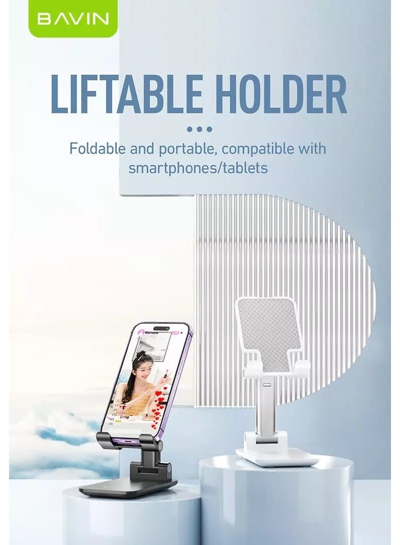 Bavin PS19 Foldable Mobile Phone Holder Aluminum Alloy Adjustable Desktop Phone Stand - Image 5