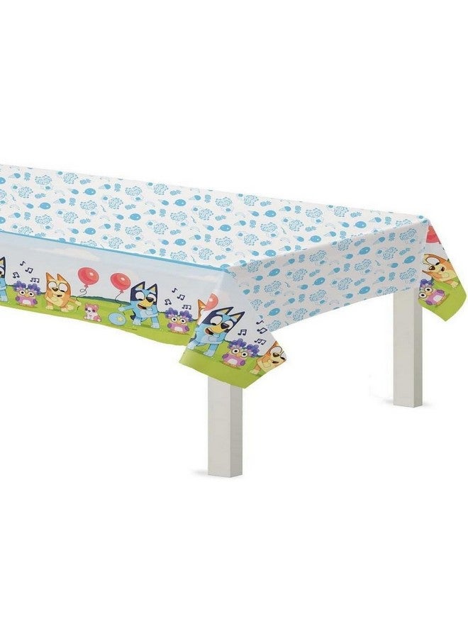 amscan Bluey Plastic Party Table Cover - 54" x 96" | Blue | 1 Pc.