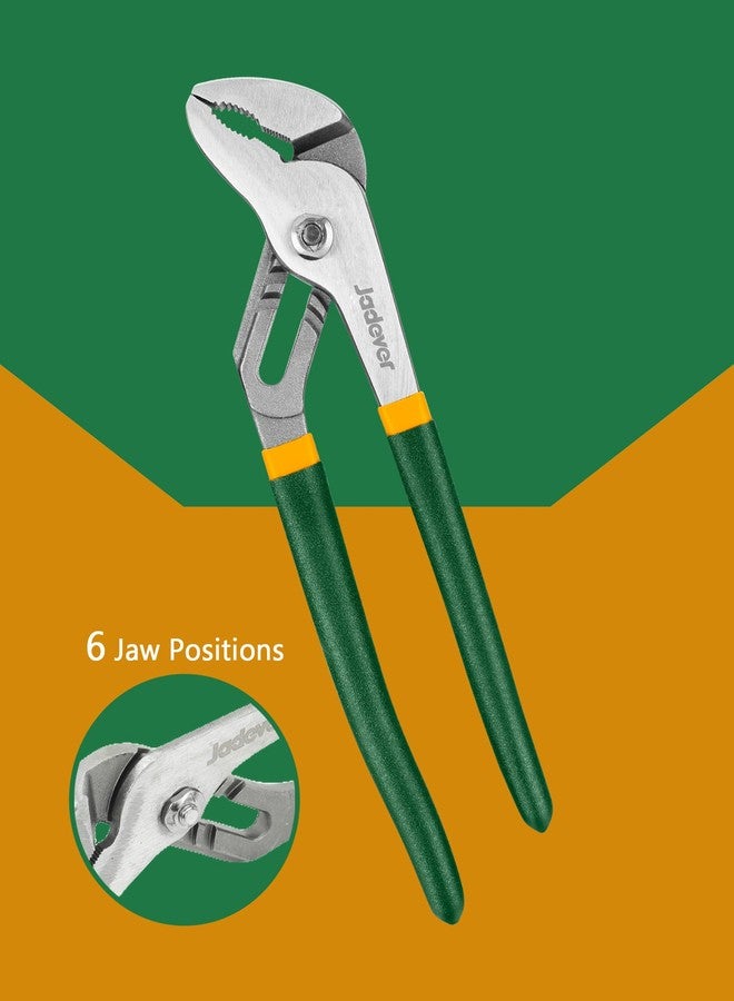 جاديفر  كماشة مضخة مياه من Jadever مقاس 10 بوصات، كماشة لسان وأخدود، كماشة مفصل انزلاقي بفك مسنن، 6 أوضاع فك قابلة للتعديل، أقصى سعة فتح 50 مم، مناسبة لإصلاحات المنازل/مسكات الصواميل/الأنابيب - Image 3