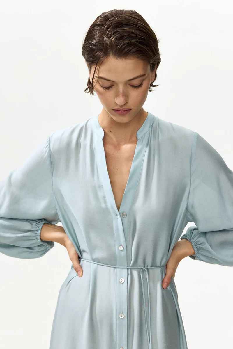 H&M  Tiered-skirt shirt dress for Women | Best Price UAE