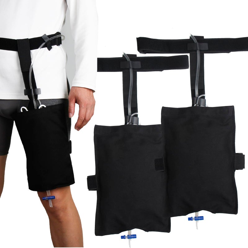 ZXMOBY Urinary Drainage Bag CoverCatheter Stabilization DeviceCatheter Sleeve Urine Leg Bag HolderCatheter SuppliesCatheter Bag Covers Soft Diving Fabric 2 CountRecommended for Urologists