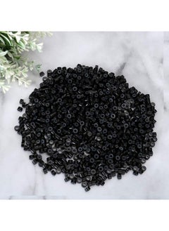 Maahal 1000Pcs Silicone Lined Micro Rings Links Beads For Hair Extensionsblack  - Image 4