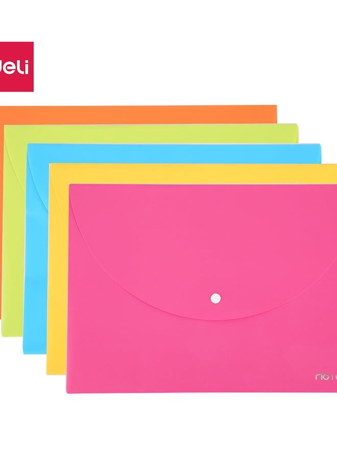 DELI FILE BAG A4 ASST. E38131 - Image 1