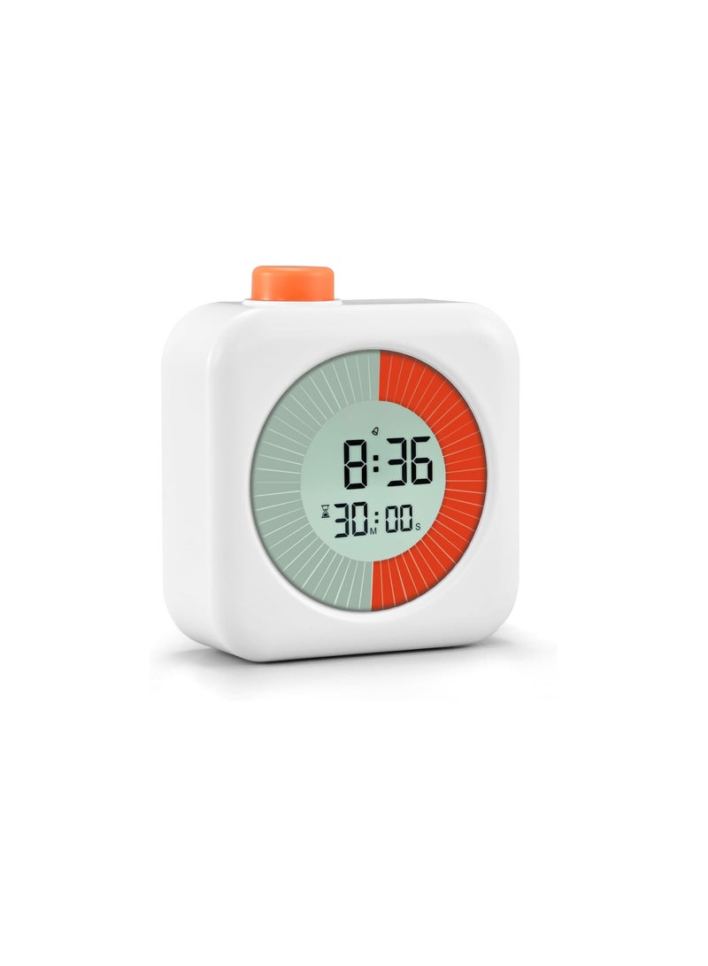 Interactive 60-Minute Visual Timer for Kids  Adults, Easy-to-Read Countdown Clock with Alarm, Time Management Tool for Classroom, Homework, Kitchen  Office, Dual Mode, Snooze Function, Portable - Image 1