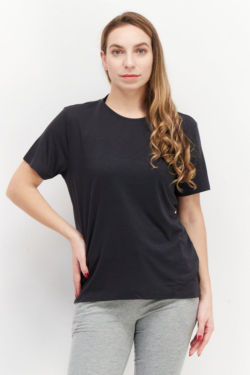 Tchibo Women Sportswear Fit Short Sleeve Training T-Shirt, Navy  - Image 1