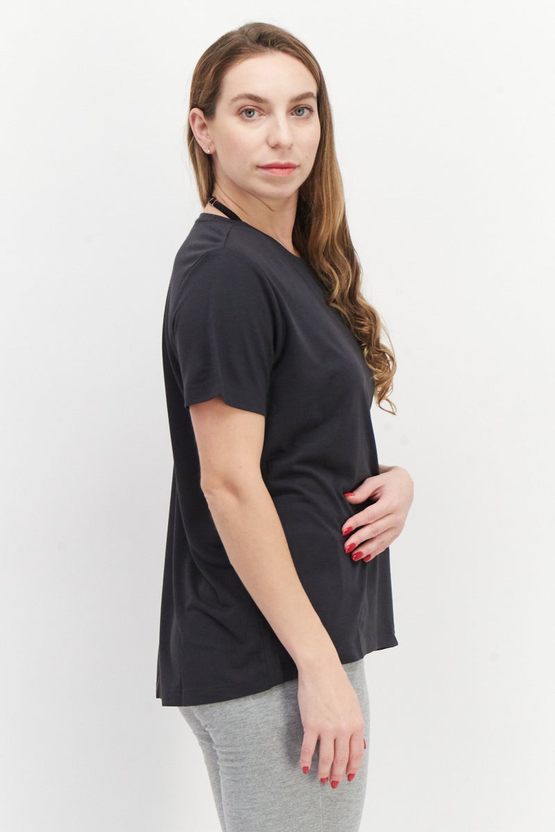 Tchibo Women Sportswear Fit Short Sleeve Training T-Shirt, Navy  - Image 3