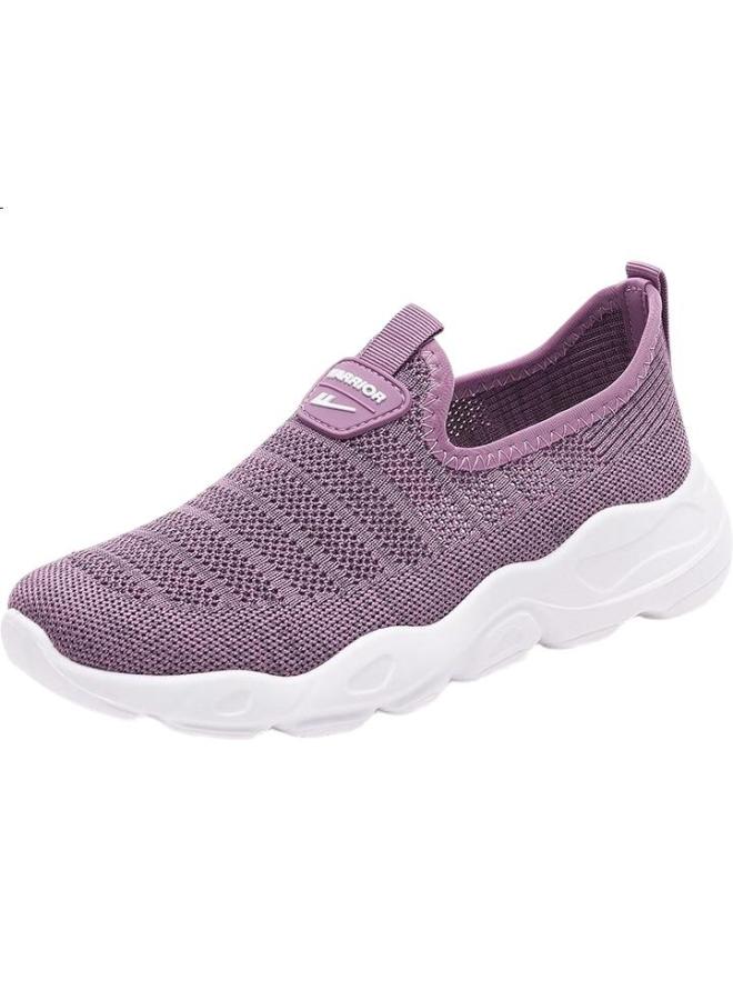 Warrior Huili Slip-On Shoes For Men And Women, Sports Shoes, Summer Style Dad Shoes, Mesh Casual Shoes, Mom Shoes, 0351 Bean Paste Color, Size 38 - Image 3