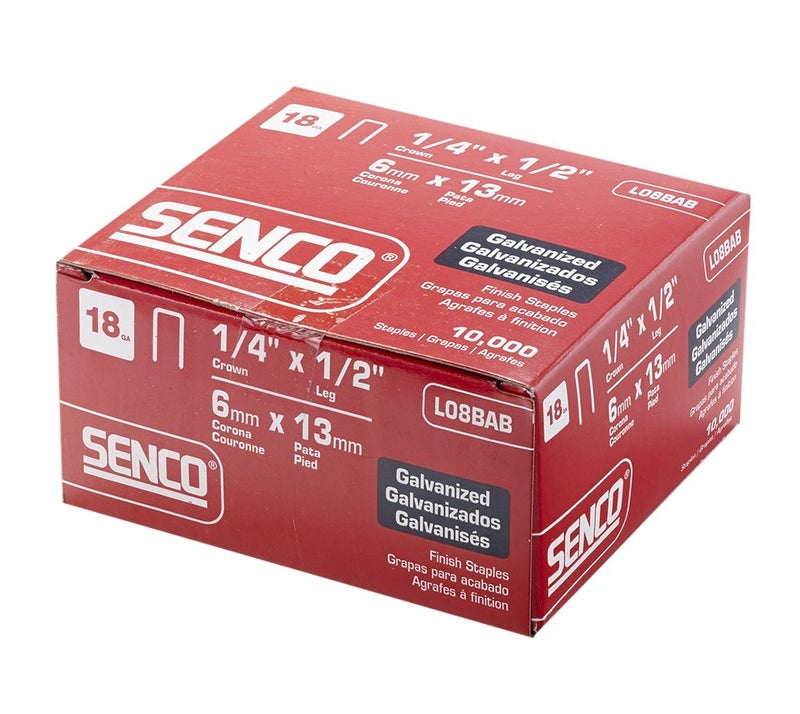 Senco مسامير سينكو L08BAB 18 قياس بسمك 1/4 بوصة وتاج 1/2 بوصة مطلية بالكهرباء (10,000 في العلبة) - Image 2