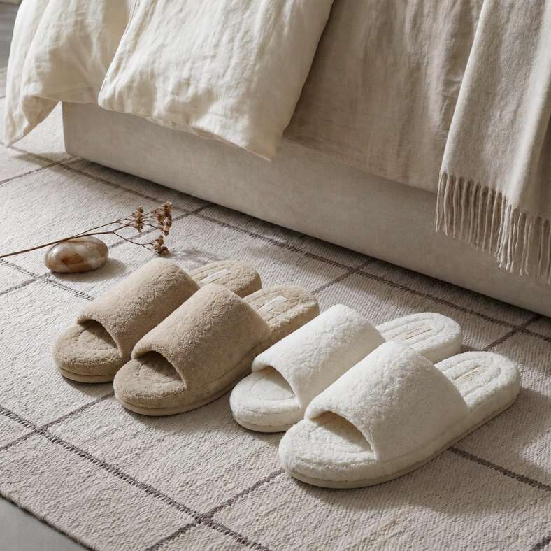 Pan Home Kyoto Cozy Cushioned Terry Indoor Slippers - Wheat - 212PSF9900005 - Image 3