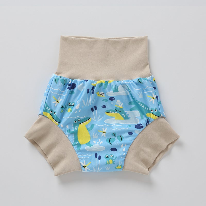 Baby Diaper Pants Swimming Trunks Baby Diaper Breathable Diaper Pants Waterproof Washable Underwear Thin Leakproof High Waist Shorts - Image 1