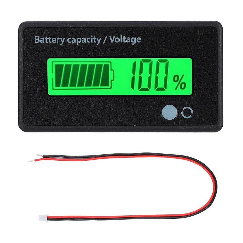 GY 6D PCB HTN Battery Capacity Monitor with Sound Light Alarm Green Light Backlight for 12V to 84V Lead Acid Batteries - Image 1