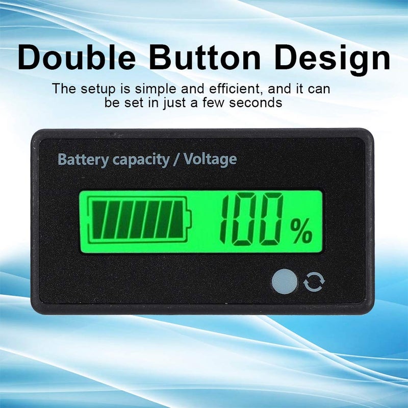 GY 6D PCB HTN Battery Capacity Monitor with Sound Light Alarm Green Light Backlight for 12V to 84V Lead Acid Batteries - Image 5