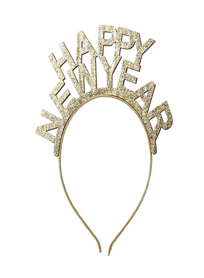 Dzrige Happy New Year Headband New Years Eve Headwear Glitter New Year Party Hair Accessories Christmas New Year Eve Party Decoration Photo Props Hair Hoop Ornament - Image 1