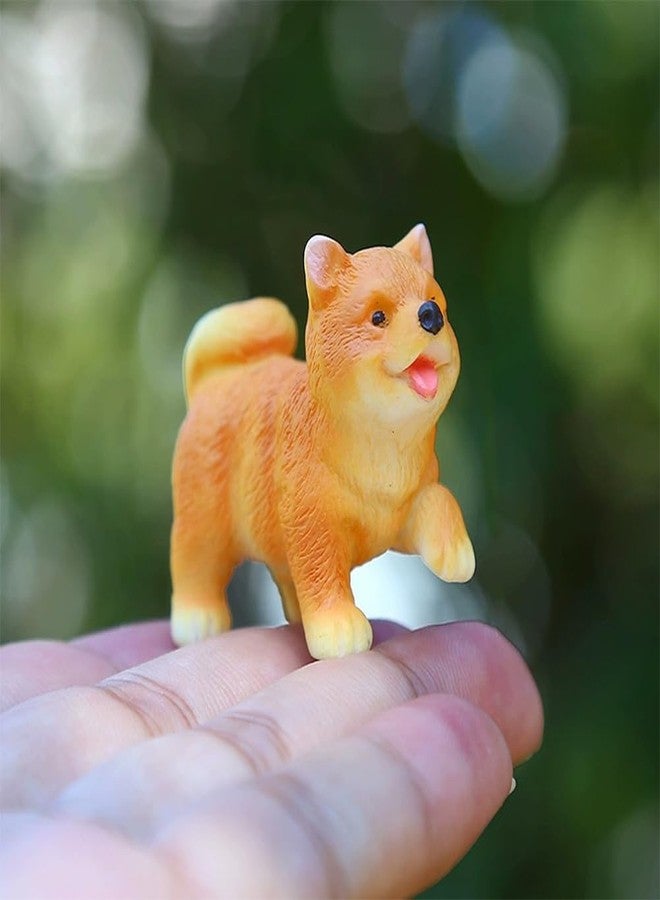 TSCVPJL Mini Resin Dogs, DIY Shiba Inu and Dog Poop Funny Decorations, Cute Shiba Inu Gifts, Mini Dog Figurines for Dollhouse Office Car Dashboard Decorations (Sniffing Down+Ready+Poop) - Image 2