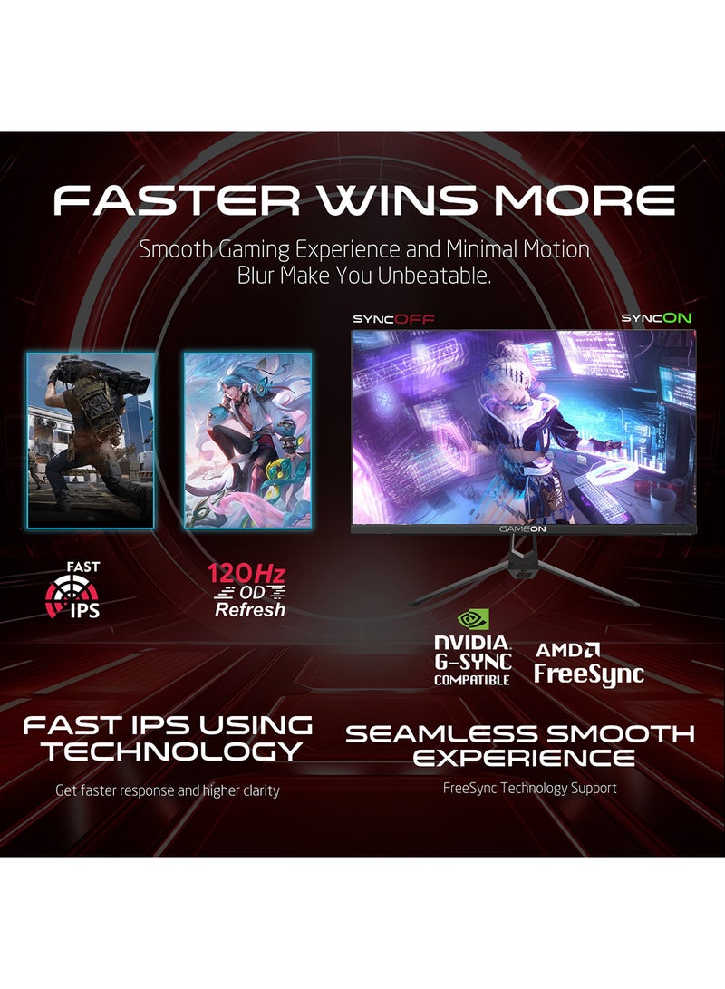 جايم أون شاشة ألعاب IPS بحجم 27 بوصة QHD 120Hz 0.5ms، HDMI 2.1، FreeSync، Adaptive-Sync، 99% sRGB GOES27QHD120IPS - Image 4