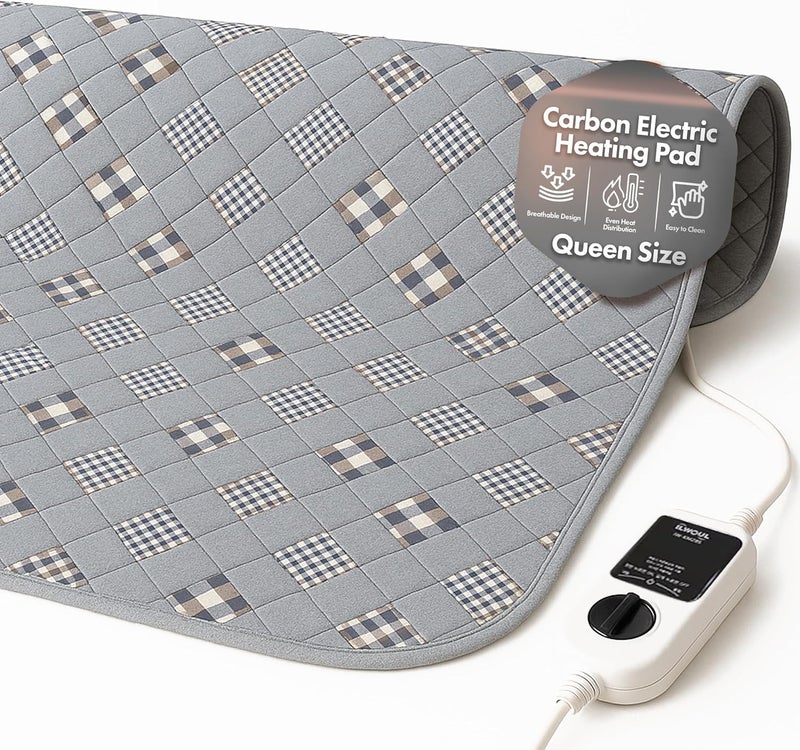 GML BEDDING SUPPLIES GML Bedding Heated Mattress Pad Toppers – Electric Bed Warmer with Smart Controller, Waterproof Quilted Layer, Adjustable Timer, Machine Washable, Dual Heat System for Comfortable Sleep, Queen 71x55 - Image 1