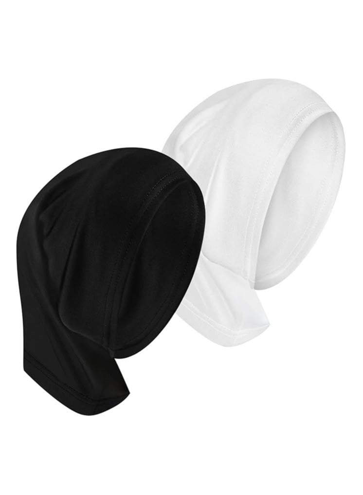 2 PcsMuslim Women's Hijab Inner Tube Hijab Tube Cap Stretchable Hijab Elastic Breathable Bonnet for Women - Image 2
