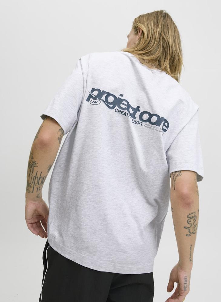 جاك اند جونز تيشيرت بياقة دائرية وشعار - Image 4