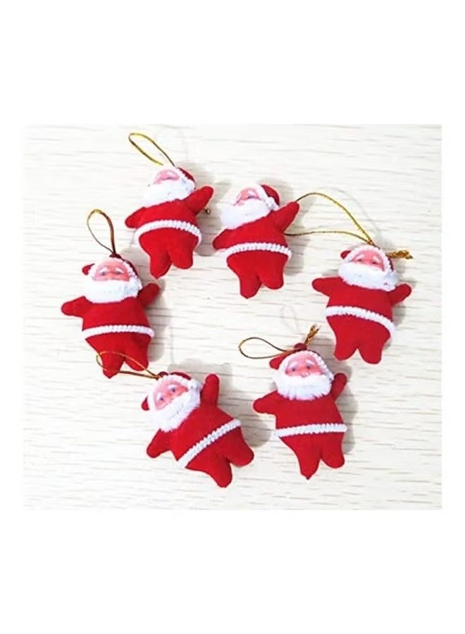6-Piece Christmas Santa Claus Tree Decoration Multicolour