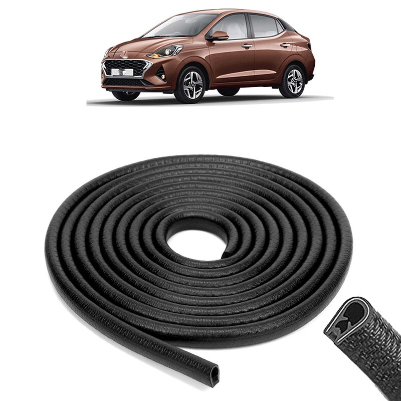 AOSIS - Hyundai Aura Car Door Edge Protector U-Shaped Rubber, Built-in Steel, 5 Meter - Image 1