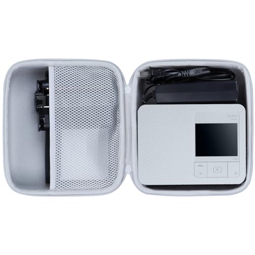 Lebakort Hard Case Compatible with Canon SELPHY CP1500 CP1300 CP1200 Compact Photo Printer (Off White Case) - Image 2