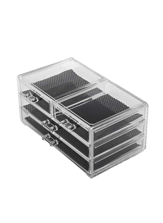 MOSHTU Cosmetic Organizer 16 Compartment & 4 Drawer Cosmetic Makeup Jewellery Acrylic Lipstick Storage Organiser Box - Image 2