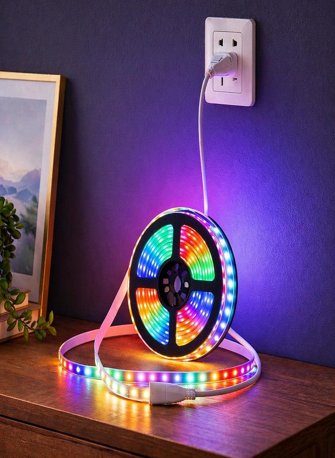 NEWNESS 5 Meter Waterproof LED Strip Light Multicolor, RGB LED Rope Light for False Ceiling, Living Room, Party & Home Decoration Lights - Image 1