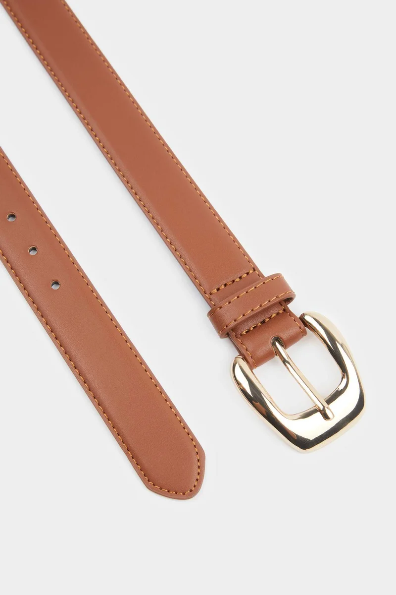 Defacto  Woman Big Clasp Faux Leather Jean Belt for Women | Best Price UAE