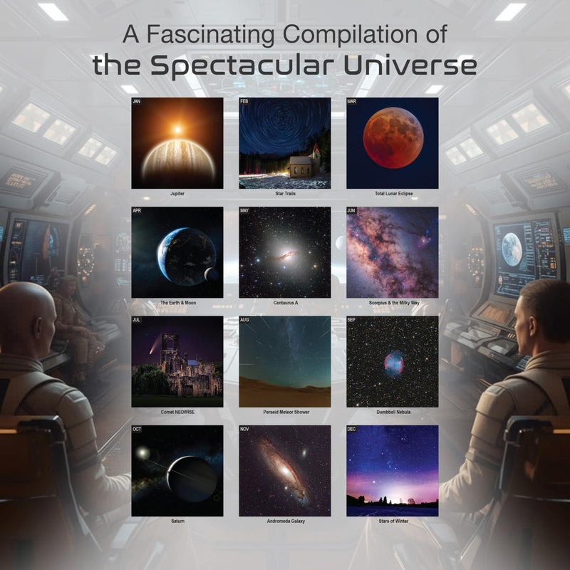 MICASA PRESS The Universe 2026 Wall Calendar 12 Month | 12" x 24" Open | Thick & Sturdy Paper | Holiday Gift | Space Calendar 2026 - Image 3