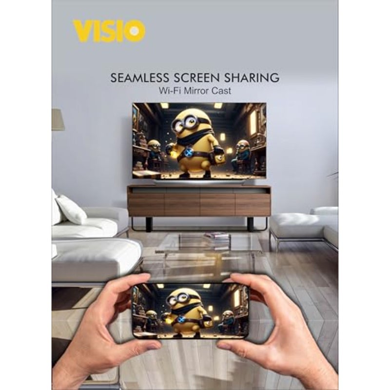 55VHSwebOS تلفزيون QLED WebOS مقاس 55 بوصة بدقة 4K للاستخدام في غرفة المعيشة، وإطار معدني أسود، وصوت Dolby Digital وحامل حائط مضمن - Image 5
