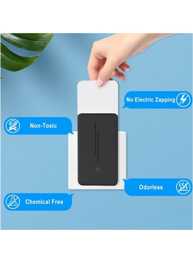 Fly Insect Trap with 5Pcs Adhesive Cards, Indoor Gnat Catcher Captures Houseflies, Fruit Flies, and Gnats, Plug-in Moths Killer with Night Light for Buzz-free Home（Black） - Image 5