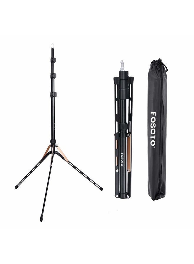 FOSOTO 75in Fold Video Tripod Light Stand Super Lightweight Compact for Speedlight, Flash, Umbrella, Softbox, Filming Product Portrait Shooting Lighting Stand - Image 1